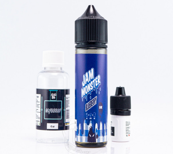 Жидкость Jam Monster Organic Blueberry 60ml 6mg со вкусом черничного джема (набор компонентов)