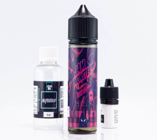 Рідина Jam Monster Organic Mixed Berry 60ml 0mg зі смаком ягідного джему (набір компонентів)
