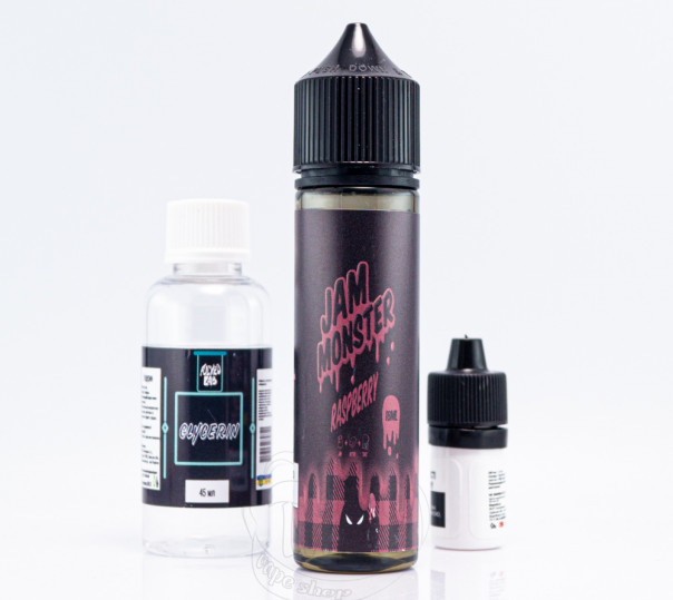 Рідина Jam Monster Organic Raspberry 60ml 0mg зі смаком ягідного джему (набір компонентів)