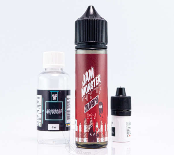 Рідина Jam Monster Organic Strawberry 60ml 0mg зі смаком полуничного джему (набір компонентів)