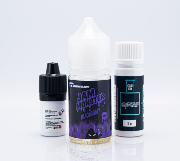 Рідина Jam Monster Salt Blackberry 30ml 25mg зі смаком ожинового джему (набір компонентів)