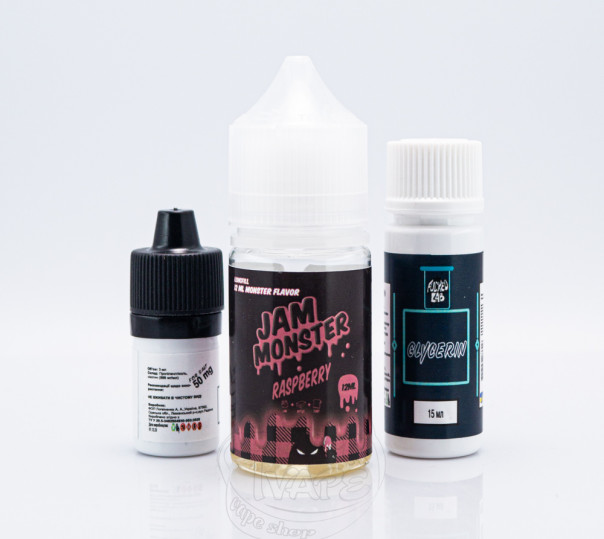 Рідина Jam Monster Salt Raspberry 30ml 50mg зі смаком малинового джему (набір компонентів)