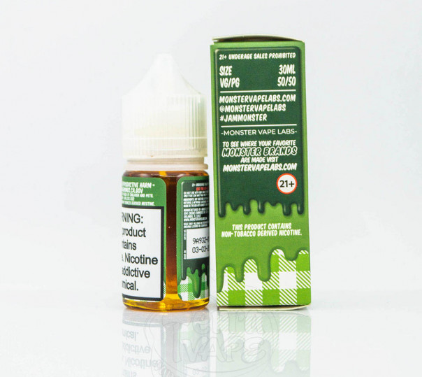 Рідина Jam Monster Salt Apple 30ml 48mg на сольовому нікотині зі смаком яблучного джему Рідина Jam Monster Salt Apple 30ml 48mg на сольовому нікотині зі смаком яблучного джему