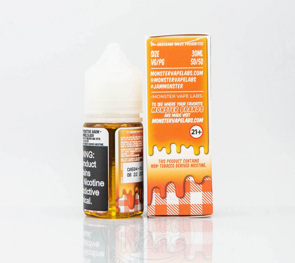 Рідина Jam Monster Salt Apricot 30ml 48mg на сольовому нікотині зі смаком абрикосового джему Рідина Jam Monster Salt Apricot 30ml 48mg на сольовому нікотині зі смаком абрикосового джему