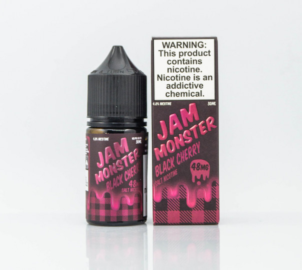 Рідина Jam Monster Salt Black Cherry 30ml 24mg на сольовому нікотині зі смаком вишневого джему