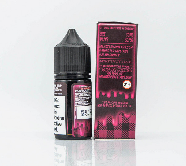 Жидкость Jam Monster Salt Black Cherry 30ml 48mg на солевом никотине со вкусом вишневого джема Жидкость Jam Monster Salt Black Cherry 30ml 48mg на солевом никотине со вкусом вишневого джема