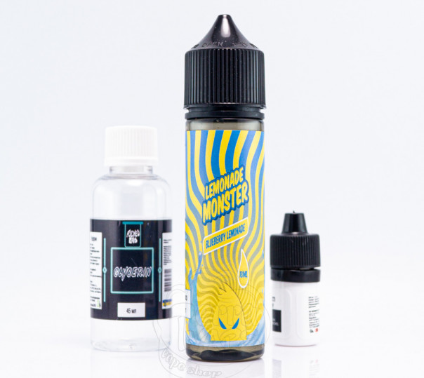 Рідина Lemonade Monster Organic Blueberry Lemonade 60ml 6mg зі смаком чорничного лимонаду (набір компонентів)