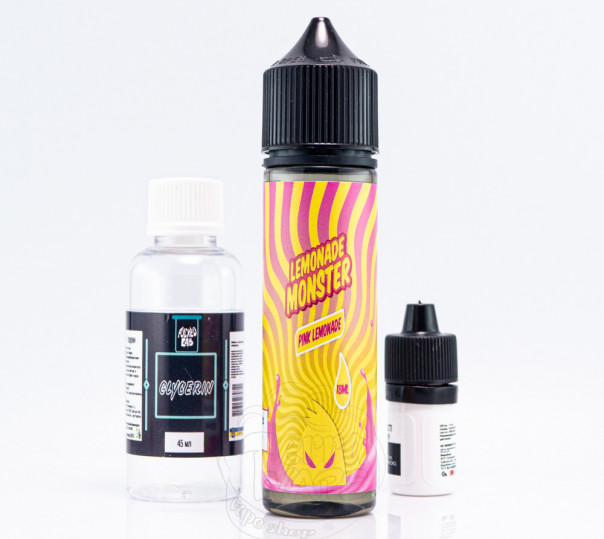 Рідина Lemonade Monster Organic Pink Lemonade 60ml 3mg зі смаком рожевого лимонаду (набір компонентів)