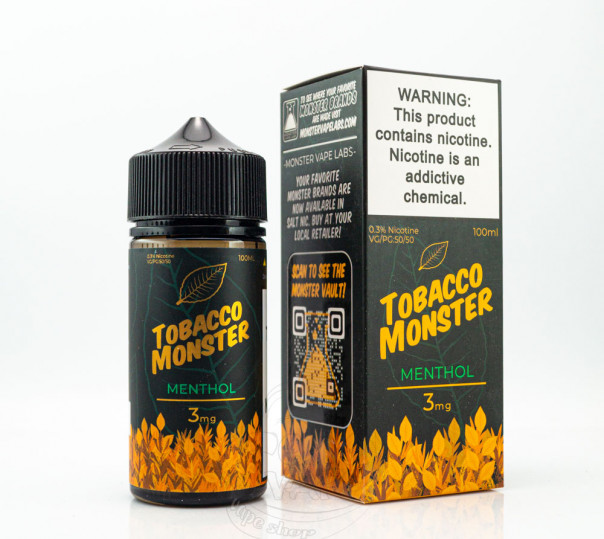 Жидкость Tobacco Monster Organic Menthol 100ml 6mg