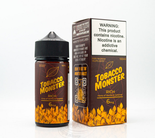 Жидкость Tobacco Monster Organic Rich 100ml 6mg