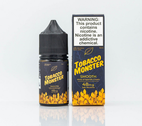 Рідина Tobacco Monster Salt Smooth 30ml 48mg на сольовому нікотині зі смаком тютюну з кремом