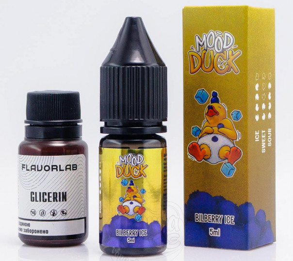 Рідина MoodDuck Salt Bilberry Ice 10ml 50mg зі смаком чорниці з льодом (набір компонентів)