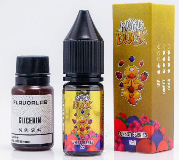 Рідина MoodDuck Salt Forest Berries 10ml 50mg зі смаком лісових ягід з холодком (набір компонентів)