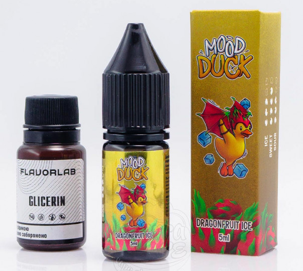 Жидкость MoodDuck Salt Dragonfruit Ice 10ml 50mg со вкусом питахайи со льдом (набор компонентов)