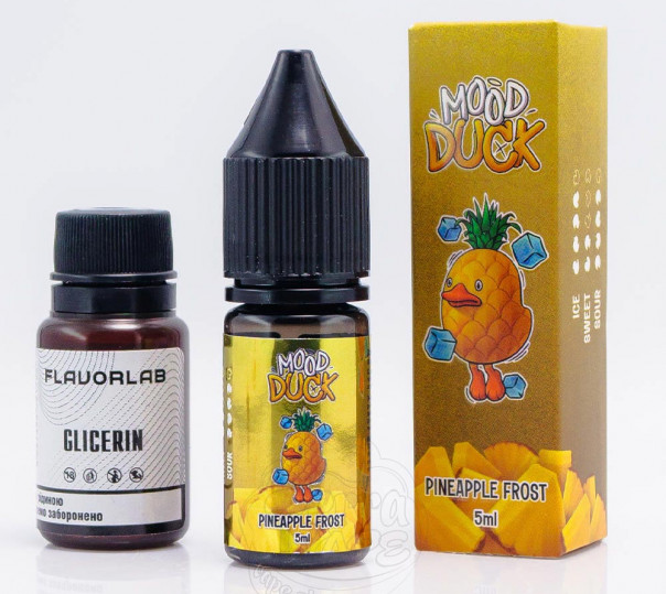 Рідина MoodDuck Salt Pineapple Frost 10ml 50mg зі смаком ананасу з холодком (набір компонентів)