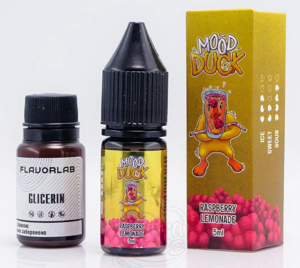 Рідина MoodDuck Salt Raspberry Lemonade 10ml 50mg зі смаком малинового лимонаду (набір компонентів)