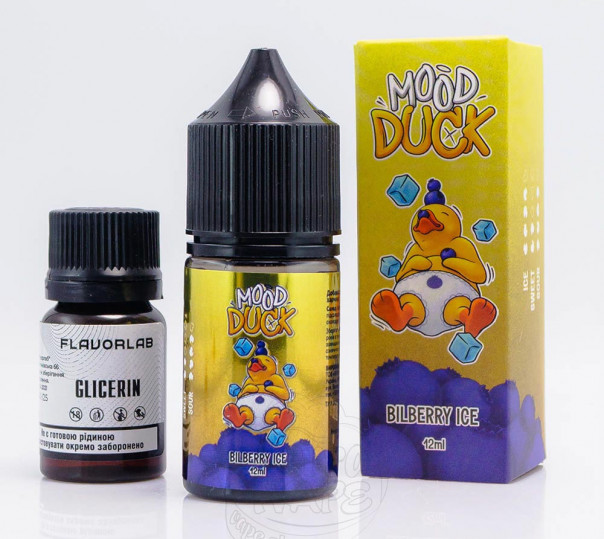 Рідина MoodDuck Salt Bilberry Ice 30ml 50mg зі смаком чорниці з льодом (набір компонентів)