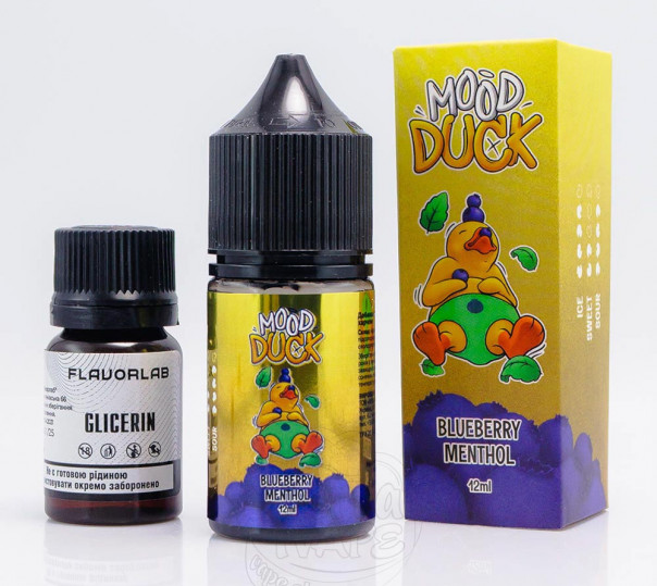 Рідина MoodDuck Salt Blueberry Menthol 30ml 50mg зі смаком чорниці з ментолом (набір компонентів)