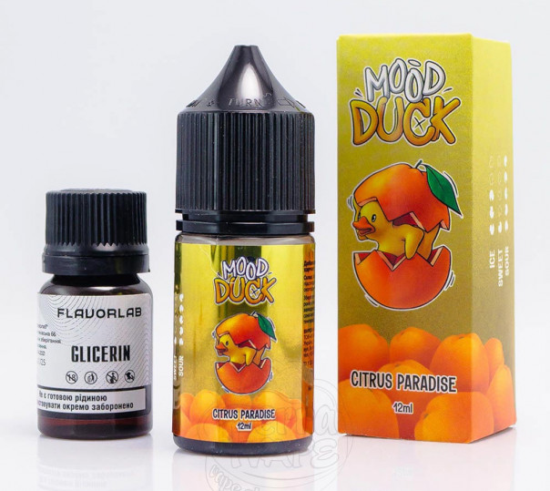 Рідина MoodDuck Salt Citrus Paradise 30ml 50mg зі смаком цитрусових фруктів (набір компонентів)