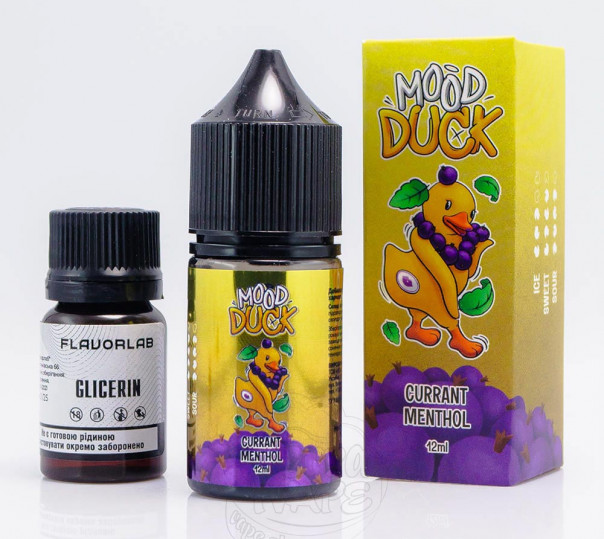Рідина MoodDuck Salt Currant Menthol 30ml 50mg зі смаком смородини і ментолу (набір компонентів)