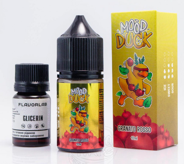 Рідина MoodDuck Salt Granato Rosso 30ml 50mg зі смаком гранату з холодком (набір компонентів)