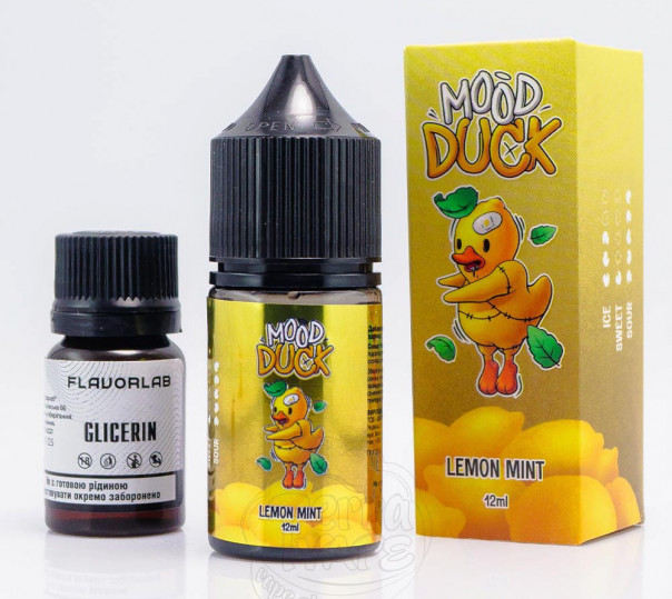Рідина MoodDuck Salt Lemon Mint 30ml 50mg зі смаком лимона та м'яти (набір компонентів)