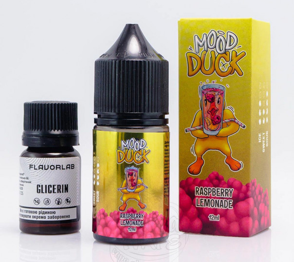 Рідина MoodDuck Salt Raspberry Lemonade 30ml 50mg зі смаком малинового лимонаду (набір компонентів)