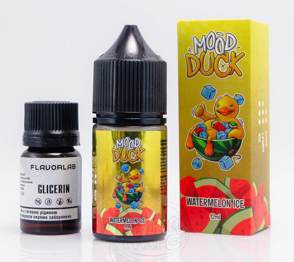 Рідина MoodDuck Salt Watermelon Ice 30ml 50mg зі смаком кавуну із льодом (набір компонентів)