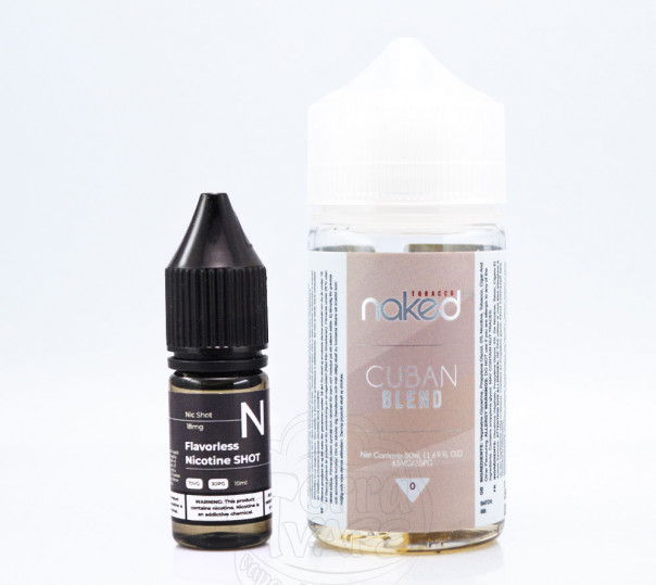Naked100 Organic Shortfill Cuban Blend 60ml 6mg