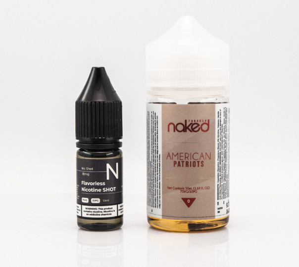 Рідина Naked100 Organic Shortfill American Patriots 60ml 3mg на органічному нікотині