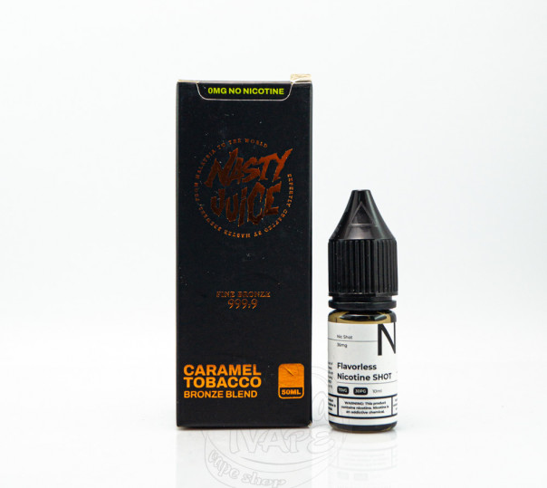Рідина Nasty Organic Caramel Tobacco Bronze Blend 60ml 3mgзі смаком тютюну з карамеллю
