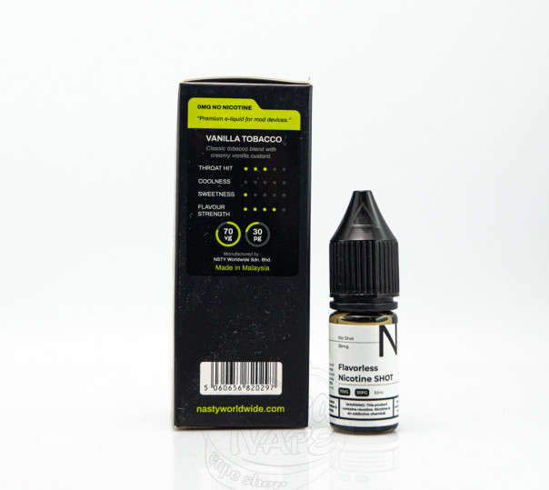 Рідина Nasty Organic Vanilla Tobacco Silver Blend 60ml 3mg зі смаком тютюну з ванільним кремом