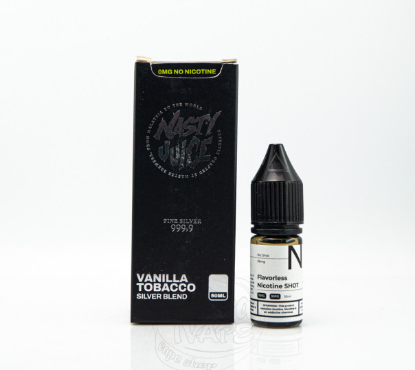 Рідина Nasty Organic Vanilla Tobacco Silver Blend 60ml 3mg зі смаком тютюну з ванільним кремом