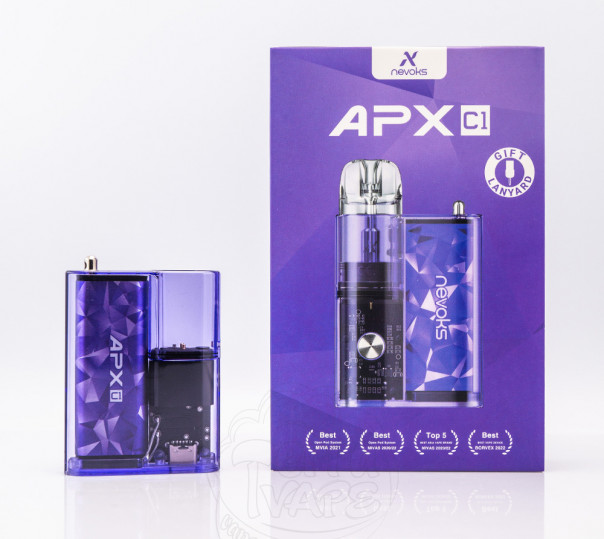 Nevoks APX C1 Pod System Kit 1000mAh Crystal Purple Багаторазова POD система