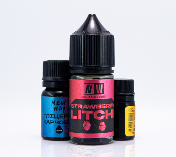 Рідина New Way Salt Strawberry Litchi 30ml 50mg зі смаком полуниці та лічі (набір компонентів)