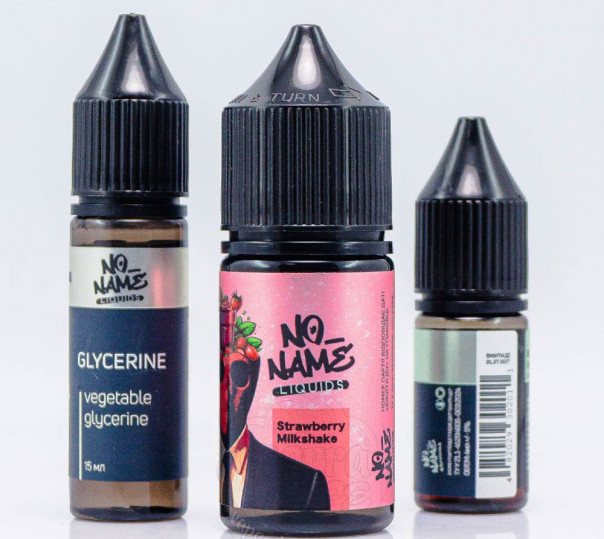 Рідина No name Salt Strawberry Milkshake 30ml 50mg зі смаком полуничного мілкшейку (набір компонентів)