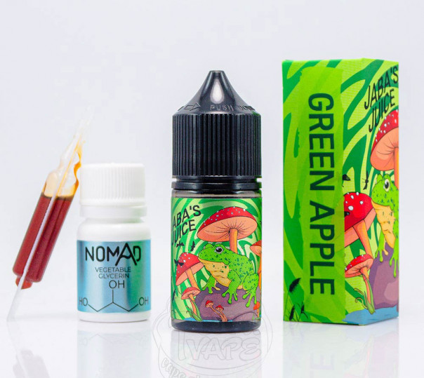 Рідина Jaba's Juice Salt Green Apple 30ml 30mg зі смаком зеленого яблука (набір компонентів)