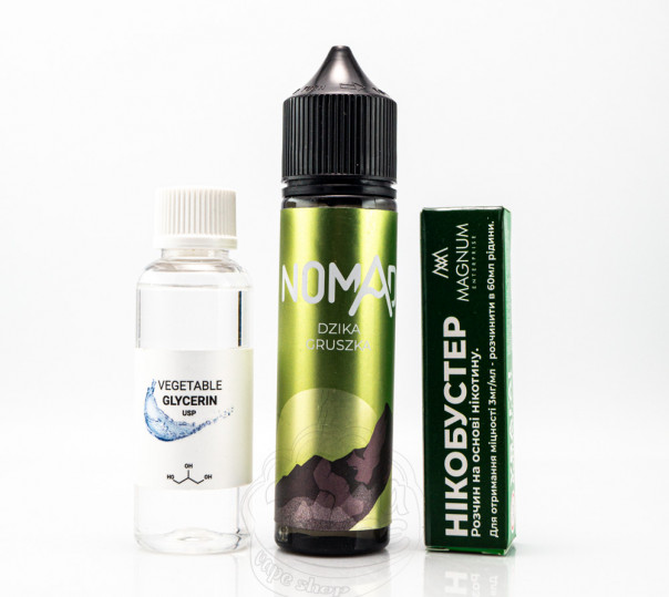 Рідина Nomad Organic Dzika Gruszka 60ml 3mg (набір компонентів)