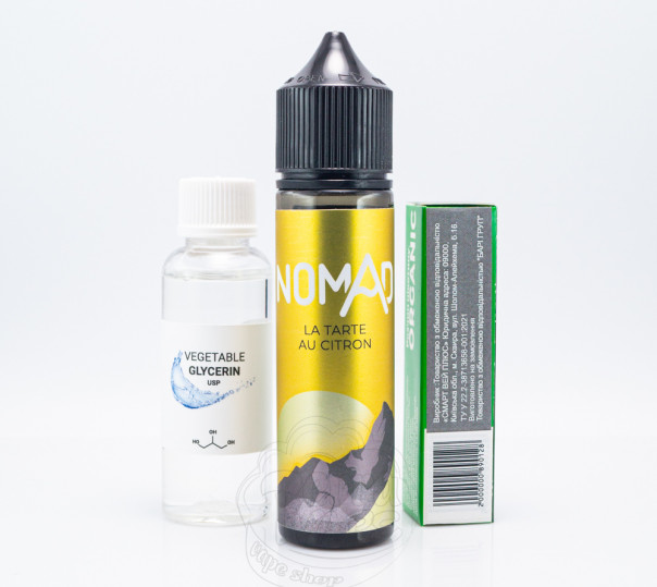 Рідина Nomad Organic La Tarte Au Citron 60ml 0mg зі смаком лимонного пирога (набір компонентів)