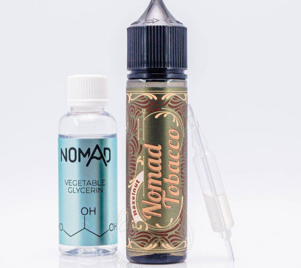 Жидкость Nomad Tobacco Organic Hazelnut 60ml 0mg со вкусом табака с фундуком (набор компонентов)