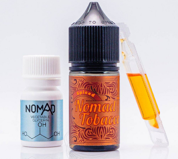 Рідина Nomad Tobacco Salt Spiced 30ml 0mg зі смаком пряного тютюну (набір компонентів)