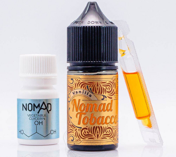 Рідина Nomad Tobacco Salt Vanilla 30ml 0mg зі смаком тютюну з ваніллю (набір компонентів)