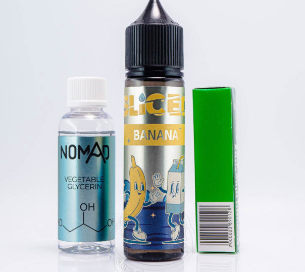 Жидкость Sliced Organic Banana 60ml 0mg (набор компонентов)
