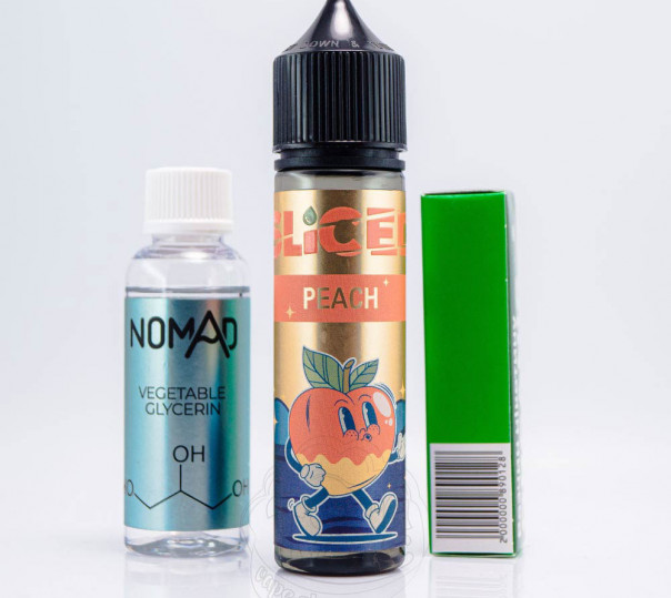 Жидкость Sliced Organic Peach 60ml 0mg (набор компонентов)