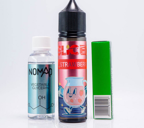 Рідина Sliced Organic Strawberry 60ml 0mg (набір компонентів)