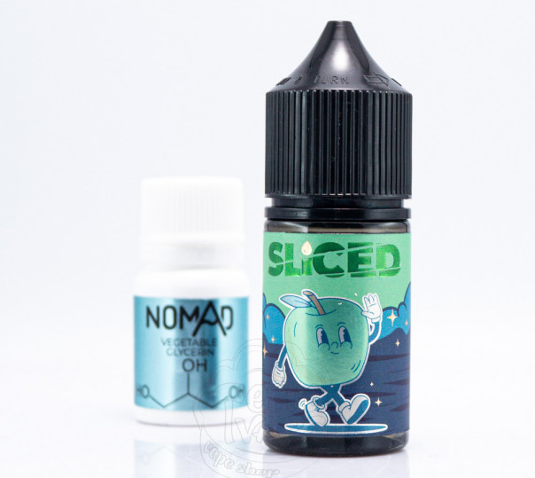 Рідина Sliced Salt Apple 30ml 0mg зі смаком зеленого яблука (набір компонентів)