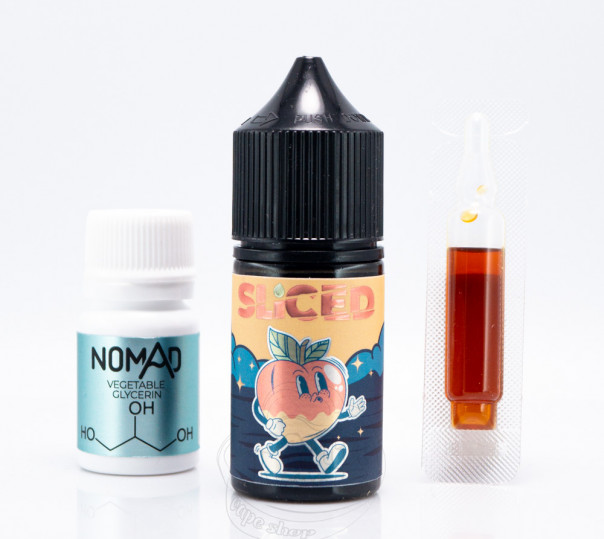 Рідина Sliced Salt Peach 30ml 30mg зі смаком персику (набір компонентів)