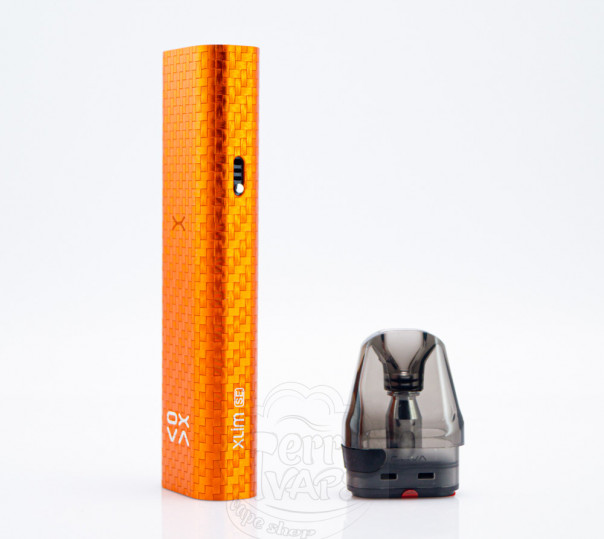 OXVA XLIM SE Pod (Bonus Kit) 25W 900mAh Orange CF Багаторазова POD система OXVA XLIM SE Pod (Bonus Kit) 25W 900mAh Orange CF Багаторазова POD система