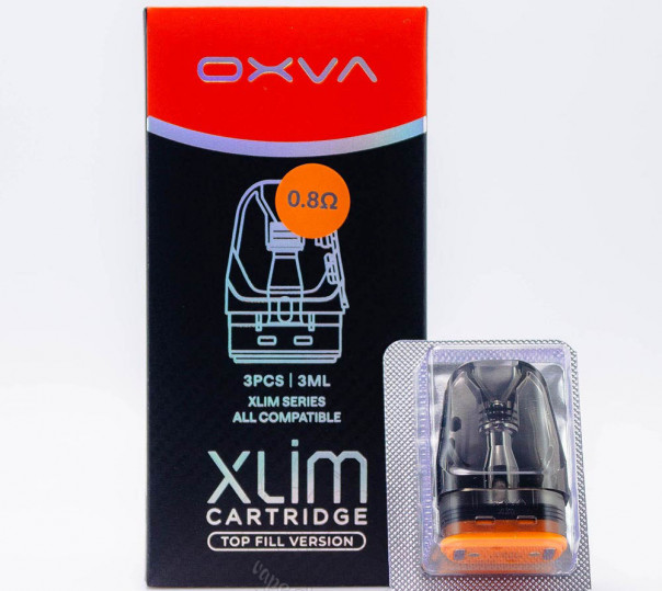 Картридж OXVA Xlim v3 Cartridge 3ml 0.8 Ом для многоразовой POD системы XLIM Pro / 2 / 3, v2, 3 Ultra, SE / 2, SQ / Pro / Pro 2, Classic Edition, GO/2
