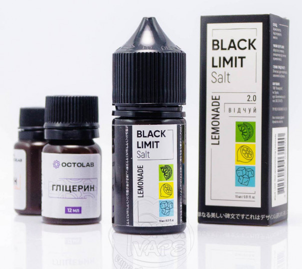 Рідина Black Limit Salt Lemonade 30ml 50mg зі смаком лимонаду (набір компонентів)
